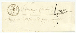 Lettre Pour Annecy Via Pt De Beauvoisin LSC 1854 - 1849-1876: Klassik