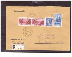 TEM15996  -  LUXEMBOURG 22.12.1966  /  REGISTERED LETTER  FRANKED  WITH INTERESTING POSTAGE - Storia Postale