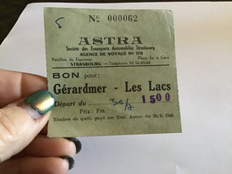 Astra Agence De Voyage Gérardmer Les Lacs Ticket Strasbourg Agence De Voyage - Sports & Tourisme