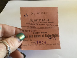 Route Des Crète  Baden Baden Forêt Noire Astra Agence De Voyage Forêt Noire Strasbourg Agence De Voyage - Transports