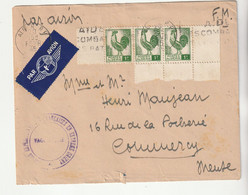 Lettre  Algérie / Alger Et Cachet Des Forces Expéditionnaires En Extrême Orient, 1945 + Coq D'Alger - Lettres & Documents