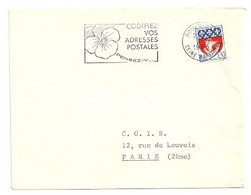 SEINE MARITIME Dépt N° 76 = ROUEN GARE 1965 = FLAMME Non Codée =  SECAP Multiple ' PENSEZ + CODIFIEZ' = Pensée N° 1 - Postleitzahl