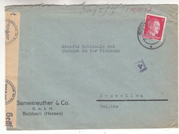 Allemagne - Empire - Lettre De1942 ° - Oblit Butzbach - Avec Censure - Hitler - - Briefe U. Dokumente