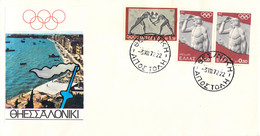 Greece Torch Relay Cover 1972 München Olympic Games - Thessaloniki (TS3-40) - Summer 1972: Munich