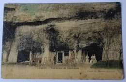 Carte Postale Langeais Habitations De Troglodytes 1914 - Langeais