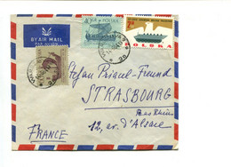 POLOGNE 1956 - Affranchissement Sur Lettre Par Avion - Máquinas Franqueo (EMA)