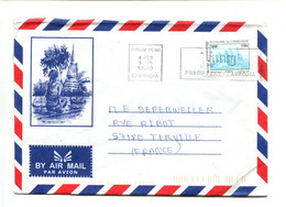 CAMBODGE 1999 - Affr. Sur Enveloppe Illustrée Pour La France - Kambodscha