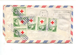 HONDURAS 1968 - Affr. Sur Lettre Par Avion - Henry Dunant Croix Rouge - Croce Rossa
