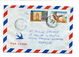 TUNISIE 1981- Affr. Sur Lettre Par Avion Pour La France - Oiseau Rapace - Tunesien (1956-...)