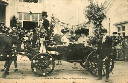 Nancy * La Fête Des Fleurs , Le 12 Septembre 1909 * Carnaval , Cavalcade * Char Reine - Nancy