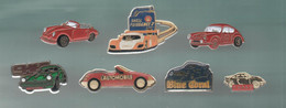 PINS PIN'S AUTO PORSCHE 741 AUTOMOBILE 911 PRESSE MEDIA TURBO BLUE CORAL  CABRIOLET LOT 7 PINS DONT 1 AB ARTHUS - Porsche