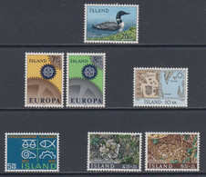 1967 ** Islande (sans Charn., MNH, Postfrish) Complete Yv 363/69  Mi 408/14  FA 445/51  (7v) - Años Completos