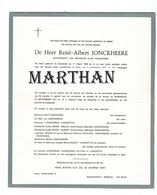 DOODSBRIEF JONCKHEERE RENE OOSTENDE 1908 - IEPER 1971 ECHTGENOOT VANHOOREN - Todesanzeige