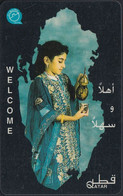 Qatar - QTR44  Autelca - Magnetic - Girl & Map From Qatar - GSM - Qatar