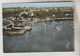 CPSM PLOUGASNOU (Finistère) - En Avion Au-dessus De.......TERENEZ Vue Panoramique Du Port - Plougasnou