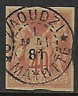 COLONIES GENERALES N°27  Avec Oblitération De D'Zaoudzi - Used Stamps