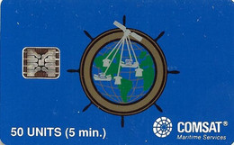 UNITED STATES USA  50 UNITS COMSAT SATELLITE LIGHT BLUE  CHIP SC6 ISSUED 1991  MINT(?) READ DESCRIPTION !! - [2] Chip Cards