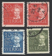 Schweden, 1949, Michel-Nr. 346-348 A+D, Gestempelt - Used Stamps