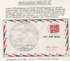 USA Driftstation ARLIS-II Cover  24 May 61 (DRB152) - Stations Scientifiques & Stations Dérivantes Arctiques