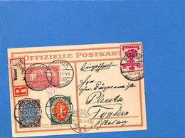 Allemagne Reich 1919 Carte Postale De Weimar (G4190) - Brieven En Documenten