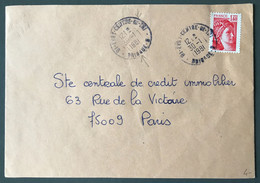 France TAD EVRY CENTRE DE TRI BRIGADE B 30.1.1981 Sur Enveloppe Avec Sabine - (A1002) - 1961-....