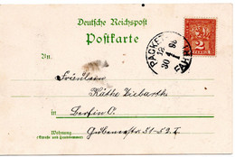 55931 - Deutsches Reich / Privatpost / Packetfahrt Berlin - 1896 - 2Pfg. EF A. AnsKte. PACKET-FAHRT -> Berlin - Private & Lokale Post