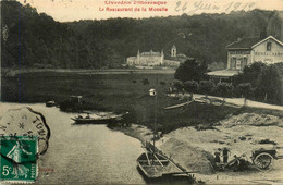 Liverdun * Vue Sur Le Restaurant Café De La Moselle ARNOULD * Péniche Batellerie * Chargement De Sable * - Liverdun