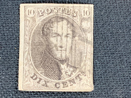 N°6, 10c Brun Belgique Médaillon Dix Cent - 1851-1857 Médaillons (6/8)