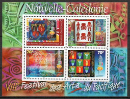 Nouvelle-Calédonie - Bloc Feuillet - 2000 - Yvert N° BF 24  ** - 8e Festival Des Arts Du Pacifique - Blokken & Velletjes