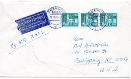 55937 - DDR - 1981 - 3@25Pfg. Kl.Bauten A. LpBf. OBERHOF -> Parsippany, NJ (USA), Klappe Fehlt - Cartas & Documentos