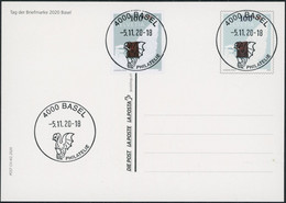 Suisse - 2020 - Tag Der Briefmarke • Basel - Bildpostkarte - Combo FDC ET - Ersttag Voll Stempel - Lettres & Documents