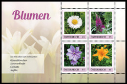 Autriche** - Marguerite, Buddleja, Clématite, Hémérocalle/Margriet, Buddleja, Clematis, Daglelie - Ungebraucht