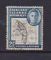 FALKLAND  ISLANDS   DEPENDENCIES    1946    King  George  V1   2 1/2d  Black  And  Deep  Blue    USED - Falkland Islands