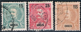 Zambézia, 1903, # 46/7, 51, Used - Zambèze