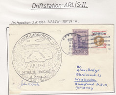 USA Driftstation ARLIS-II Cover  2 AUG  61 Signature Station Leader (DRB153B) - Stations Scientifiques & Stations Dérivantes Arctiques