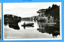 N14-279, Bassin Du Doubs, Frontière Franco-Suisse, Circulée 1935 Cachet Les Brenets - Les Brenets