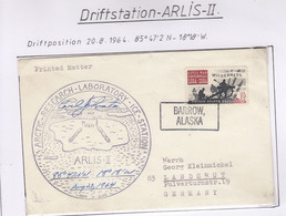 USA Driftstation ARLIS-II Cover AUG 20 1964 Signature Station Leader (DRB157B) - Estaciones Científicas Y Estaciones Del Ártico A La Deriva