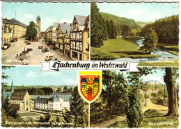 HACHENBURG Westerwald 1954 " 4-geteilte Karte Ortsansichten Z B Marienstatt Coloriert " - Hachenburg