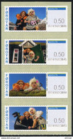 Faroe Islands, 2013, Mi	 ATM 21-24, Peter Troll (Trøllapætur), Strip Of4 Self-adhesive, MNH - Muñecas