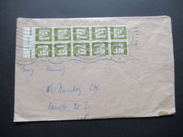 BRD 1964 Bedeutende Deutsche 10er Einheit / Kehrdruck  K2 Unterrand Mit HAN MeF Maschinenstempel Berlin - Bamberg - Briefe U. Dokumente