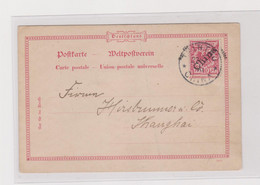 CHINA,GERMANY TSINTAU 1898 10 Pf Used On Not Valid Stationery To Shanghai RR - Covers & Documents