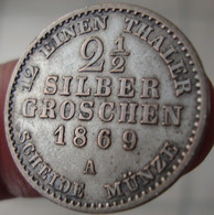 2 1/2 Silbergroschen Wilhelm I 1869 A - Taler Et Doppeltaler