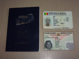 Congo Passport&Identity Card Senegal+Kenya - Documenti Storici