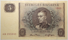 Suède - 5 Kronor - 1963 - PICK 50b - NEUF - Svezia
