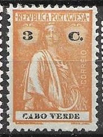 Cape Verde Mint With Gum 1922 *  2.5 Euros Perf 12:11,5 - Islas De Cabo Verde