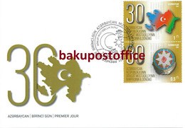 Azerbaijan Stamps 2021 /// 30th Anniversary Of The Restoration Of State Independence Of Azerbaijan Republic FDC - Aserbaidschan