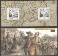 Qt. FRANCE-CANADA 2008 Joint Issue = 400th Of FOUNDING Of QUEBEC CITY = CHAMPLAIN = BLOCK = SAVIGNON Sc# 3437,2269i MNH - American Indians