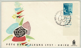 Israel 1957, Sondercouvert Fête Des Fleurs Haifa, Orchidee / Orchid - Orchids