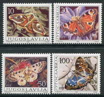 YUGOSLAVIA 1986 Butterflies MNH / **.  Michel 2171-74 - Unused Stamps