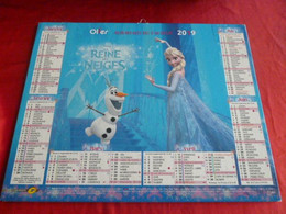 Calendrier Oller  2019 Almanach La Reine Des Neiges Disney Princesse Facteur Département Sarthe La Poste PTT - Grand Format : 2001-...